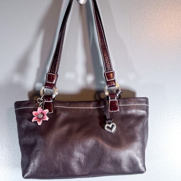 Brighton Handbags - Brighton Brown Leather Shoulder Bag Classic Structured Design